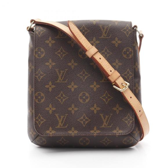 LOUIS VUITTON Brown Monogram Leather Shoulder Bag - Picture 1 of 9